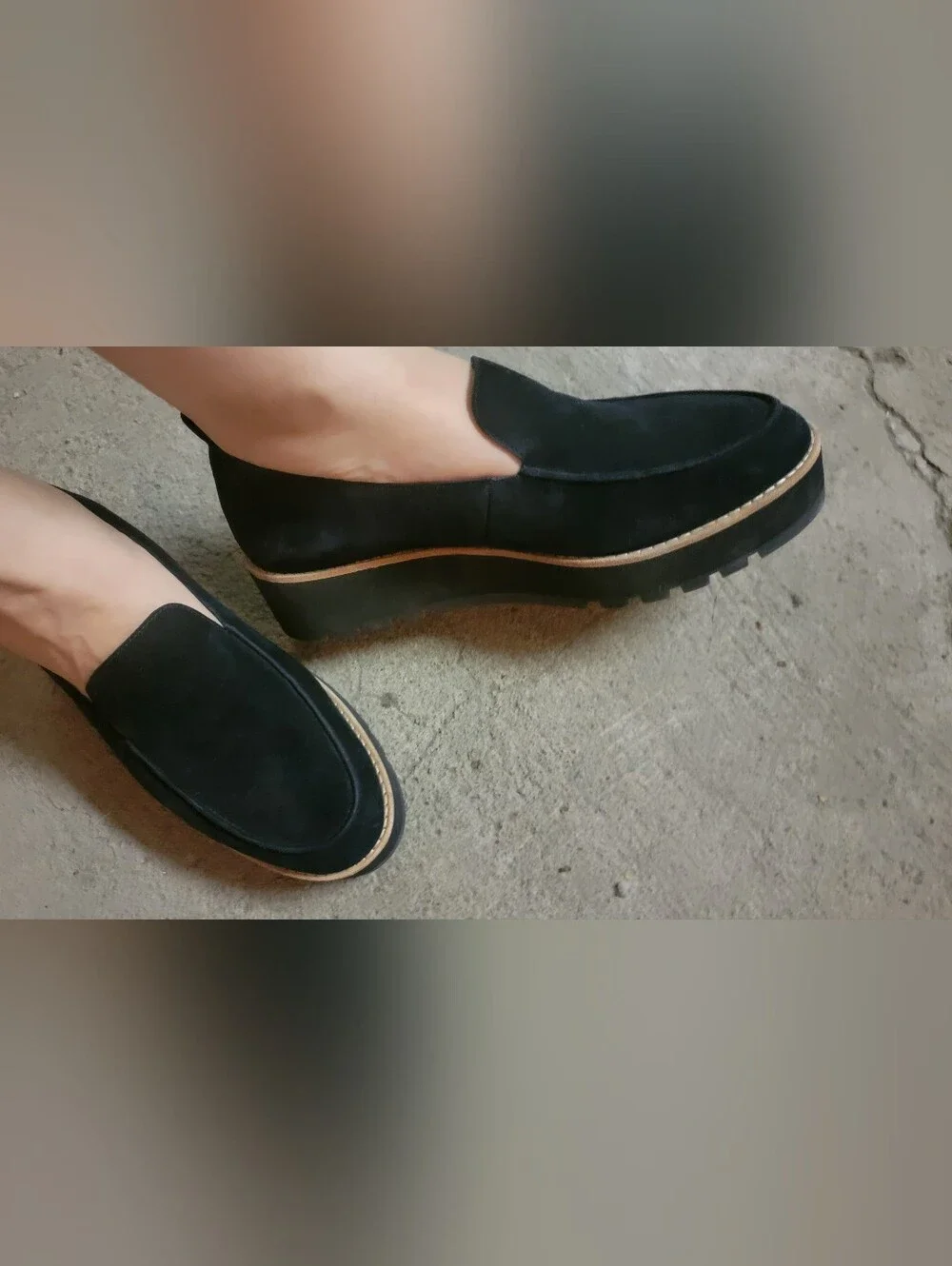 Eileen fisher Black Platform Loafers for Women - Sleek Slip-On Style 8.5